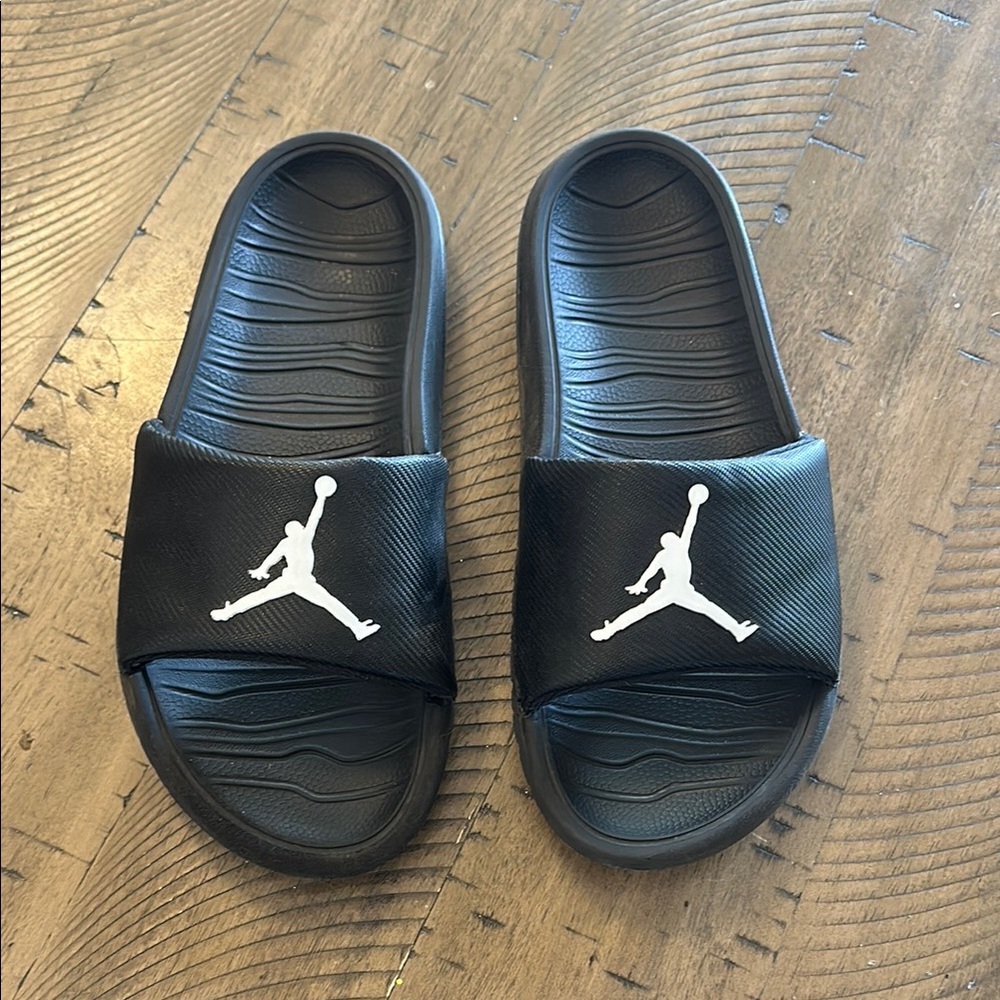 Youth Black Jordan slides